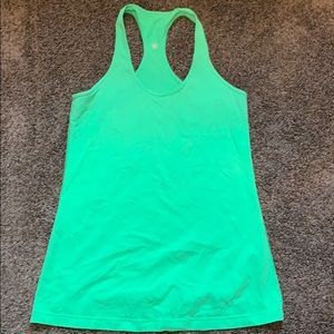 Green lululemon raver back tank